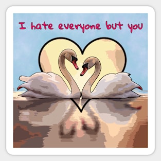 Swan Love Sticker